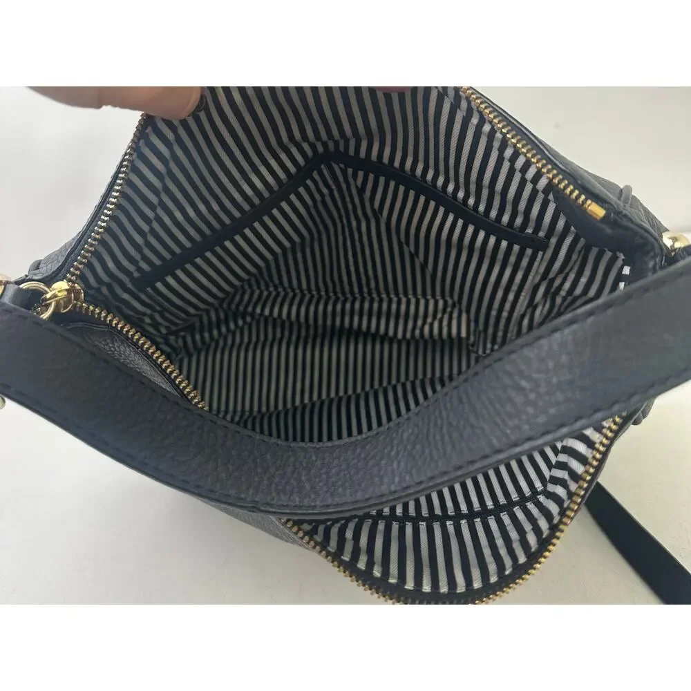 Kate Spade Charles Street Small Haven Black Pebbled Leather Hobo Bag